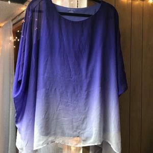 Lane Bryant purple ombré 18/20 sheer tunic w/ tank